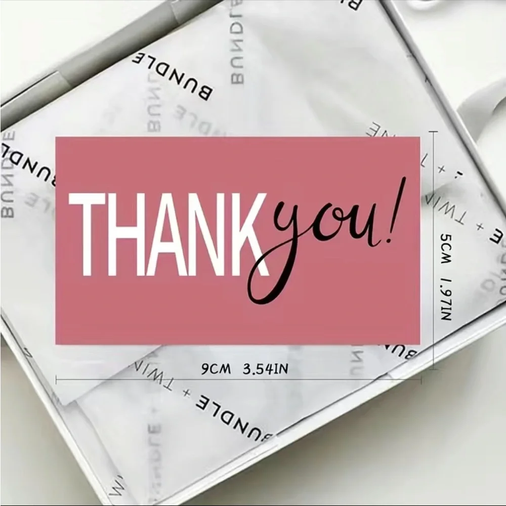 50 Cards Thank You Cards 2.1” X 3.5”
